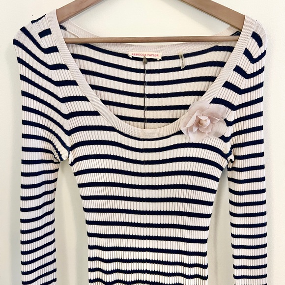 Rebecca Taylor French Striped Knit Dress - Picture 2 of 5